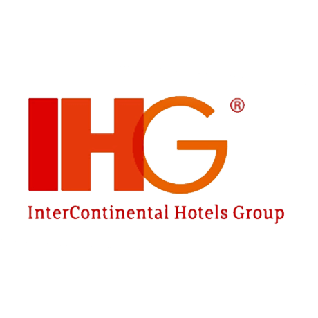 Logo of the hotel chain 'IHG'.