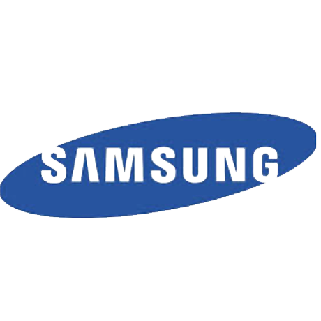 Logo of the electronics company 'Samsung'.